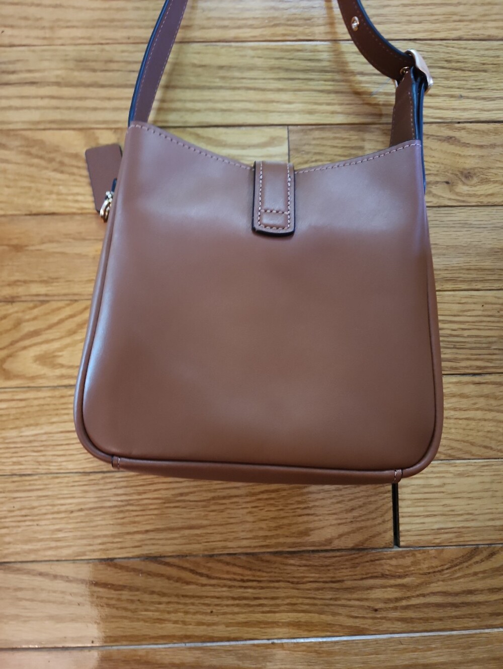 Coach Hadley Mini Tan Leather Crossbody with Gold Hardware - Picture 5 of 14